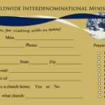 Send Your First Time Church Visitor A Followup Letter For Church Visitor Card Template