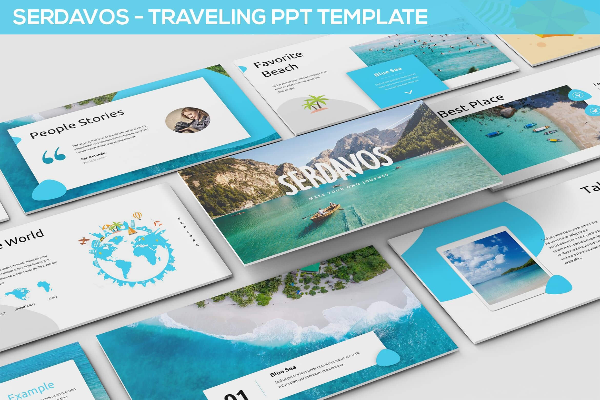 Serdavos – Traveling Powerpoint Template #travel, #vacation With Regard To Powerpoint Templates Tourism