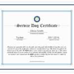 Service Dog Certificate Template 14 Clarifications On With Service Dog Certificate Template