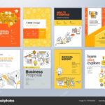 Set Brochure Design Templates Subject Education School Throughout Brochure Design Templates For Education