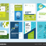 Set Brochure Design Templates Subject Education School Throughout School Brochure Design Templates