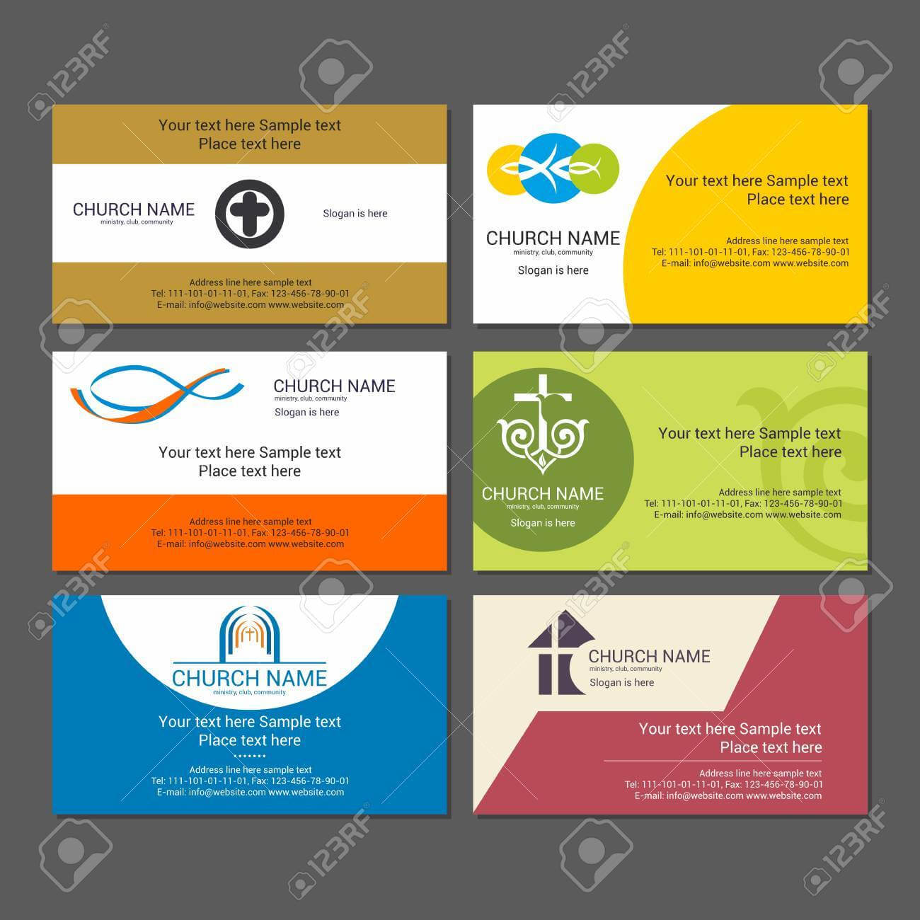 Set Christian Business Cards. For The Church, The Ministry, The.. With Regard To Christian Business Cards Templates Free