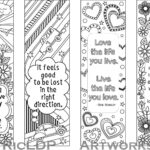 Set Of 4 Coloring Bookmarks With Quotes, Bookmark Templates Regarding Free Blank Bookmark Templates To Print