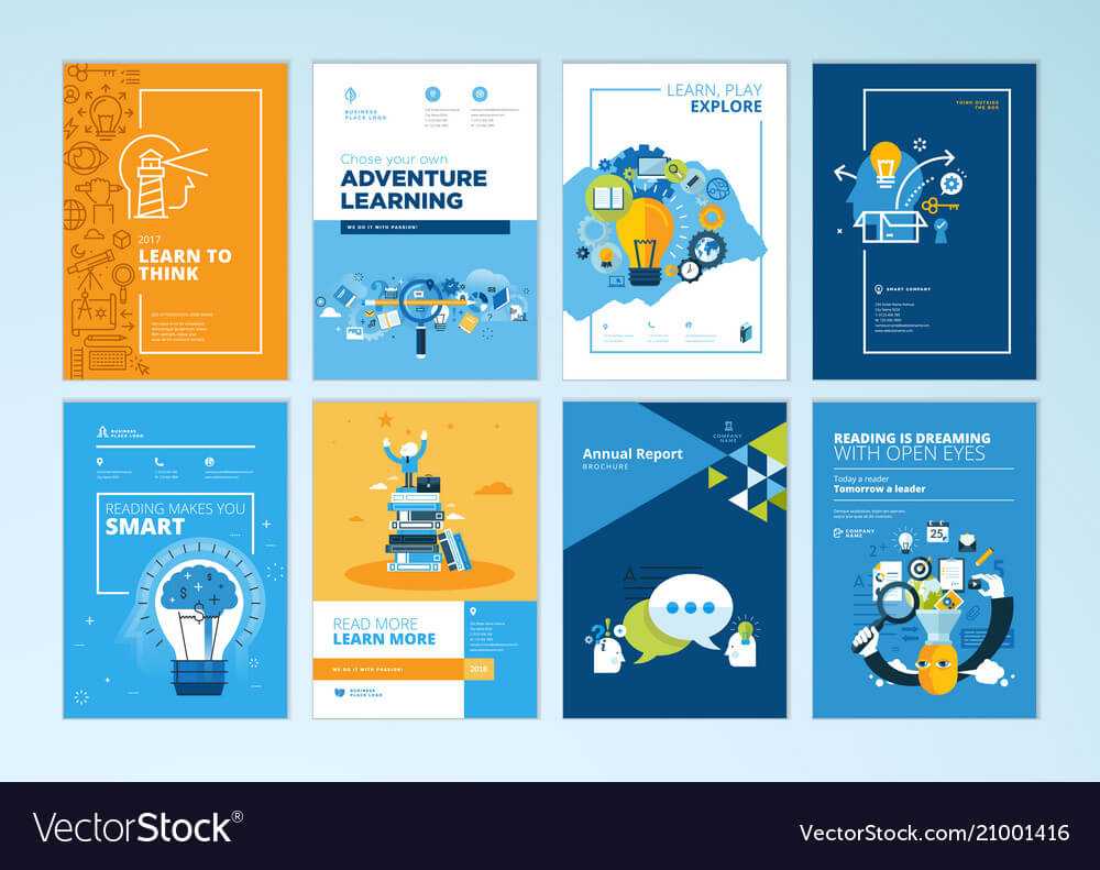 Set Of Brochure Design Templates Of Education with regard to Brochure Design Templates For Education