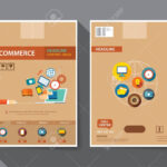 Set Of E Commerce Magazine Cover , Flyer, Brochure Flat Design.. With E Brochure Design Templates