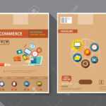 Set Of E Commerce Magazine Cover , Flyer, Brochure Flat Design.. With E Brochure Design Templates