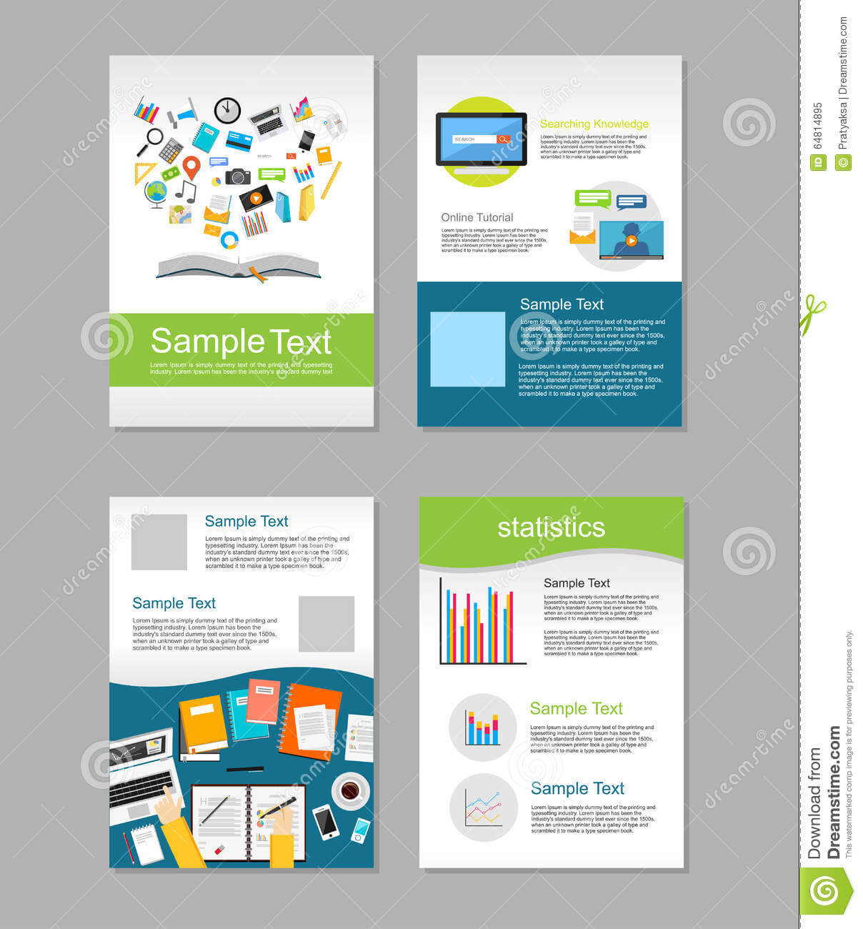 Set Of Flyer. Brochure Design Templates. Education Regarding Brochure Design Templates For Education