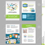 Set Of Flyer. Brochure Design Templates. Education Regarding E Brochure Design Templates