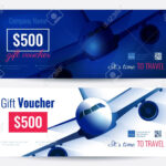 Set Of Gift Travel Voucher Template. Gift Certificate For A.. intended for Free Travel Gift Certificate Template