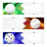 Set Of Sport Banner Templates With Ball And Sample Text In Separate.. With Regard To Sports Banner Templates