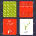 Set Of Winter Small Card Templates. Collection For Christmas.. In Small Greeting Card Template