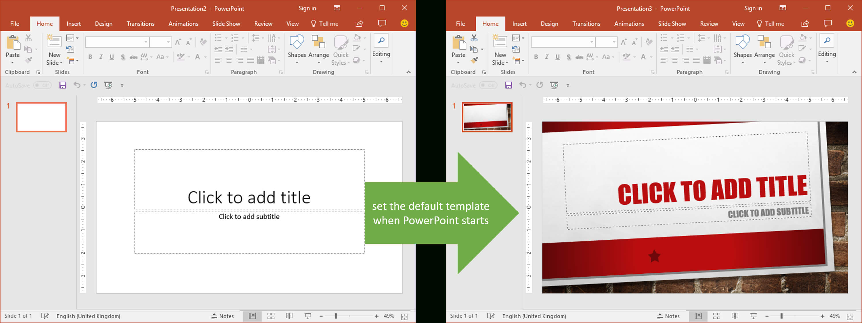 Set The Default Template When Powerpoint Starts | Youpresent Inside Powerpoint 2013 Template Location
