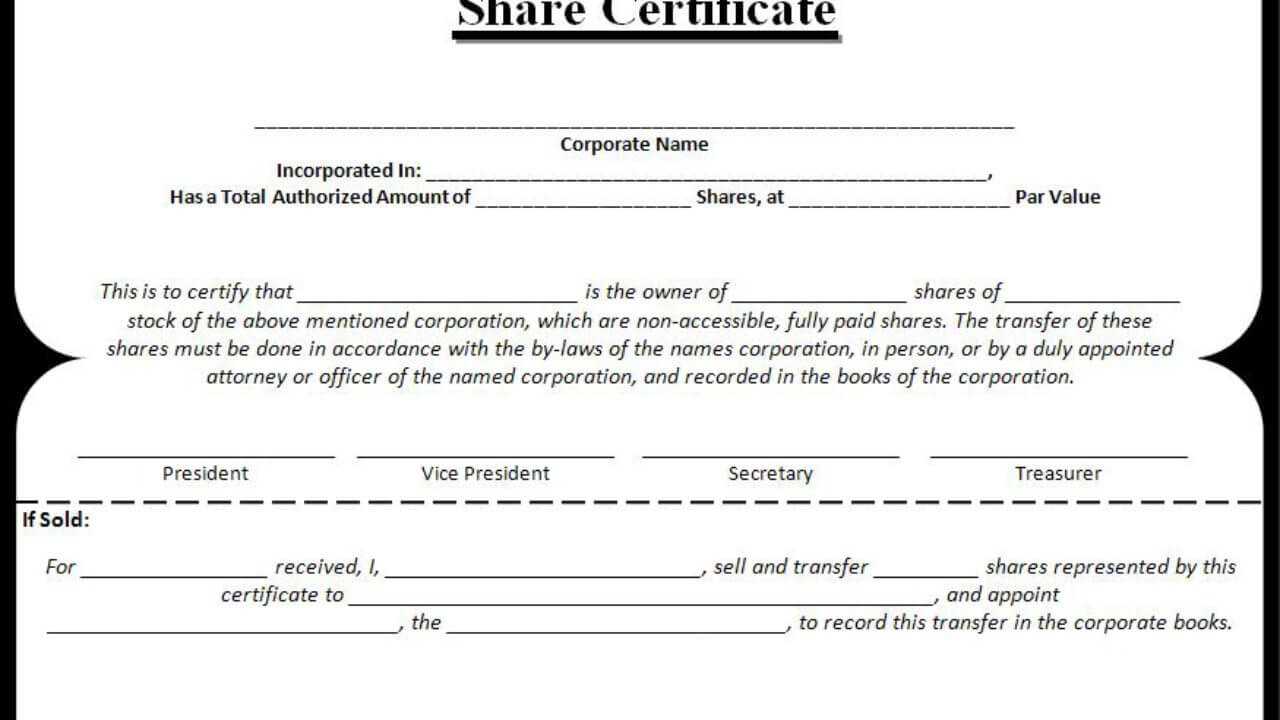 Share Certificate Templates | 3+ Free Printable Ms Word Formats For Template For Share Certificate