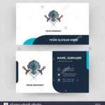 Shield And Sword, Business Card Design Template, Visiting For Shield Id Card Template