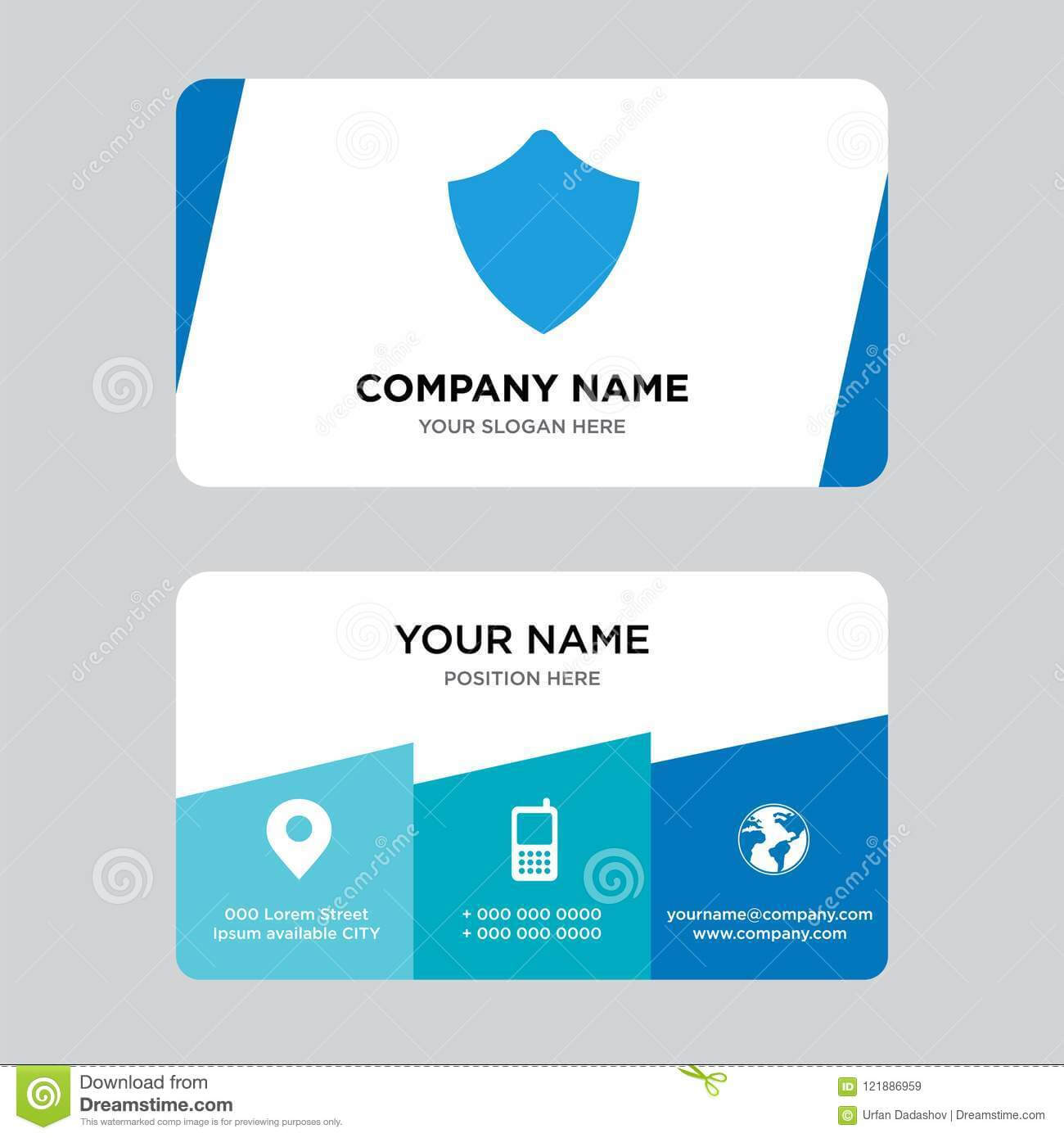 Shield Business Card Design Template, Visiting For Your Throughout Shield Id Card Template