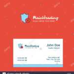 Shield Logo Design With Business Card Template. Elegant For Shield Id Card Template