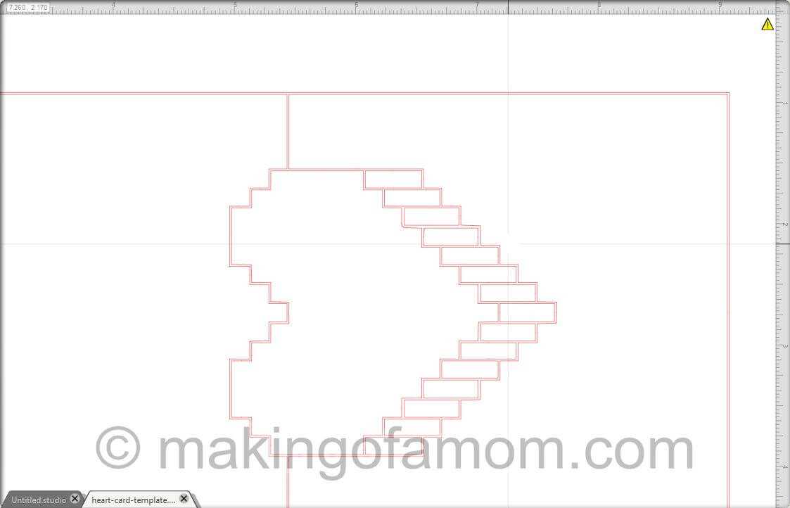 Silhouette Tutorial: Valentine Pixelated Popup Heart Card With Pixel Heart Pop Up Card Template