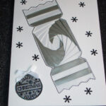 Silver Christmas Cracker Iris Fold Card | Iris Folding Cards With Iris Folding Christmas Cards Templates