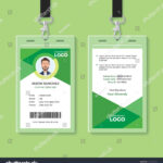 Simple And Clean Green Id Card Design Template Green#clean Throughout Company Id Card Design Template