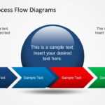 Simple Chevron Process Flow Diagram For Powerpoint With Regard To Powerpoint Chevron Template