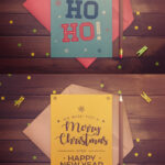 Simple Christmas Card Template — Adobe Photoshop, Adobe Pertaining To Adobe Illustrator Christmas Card Template