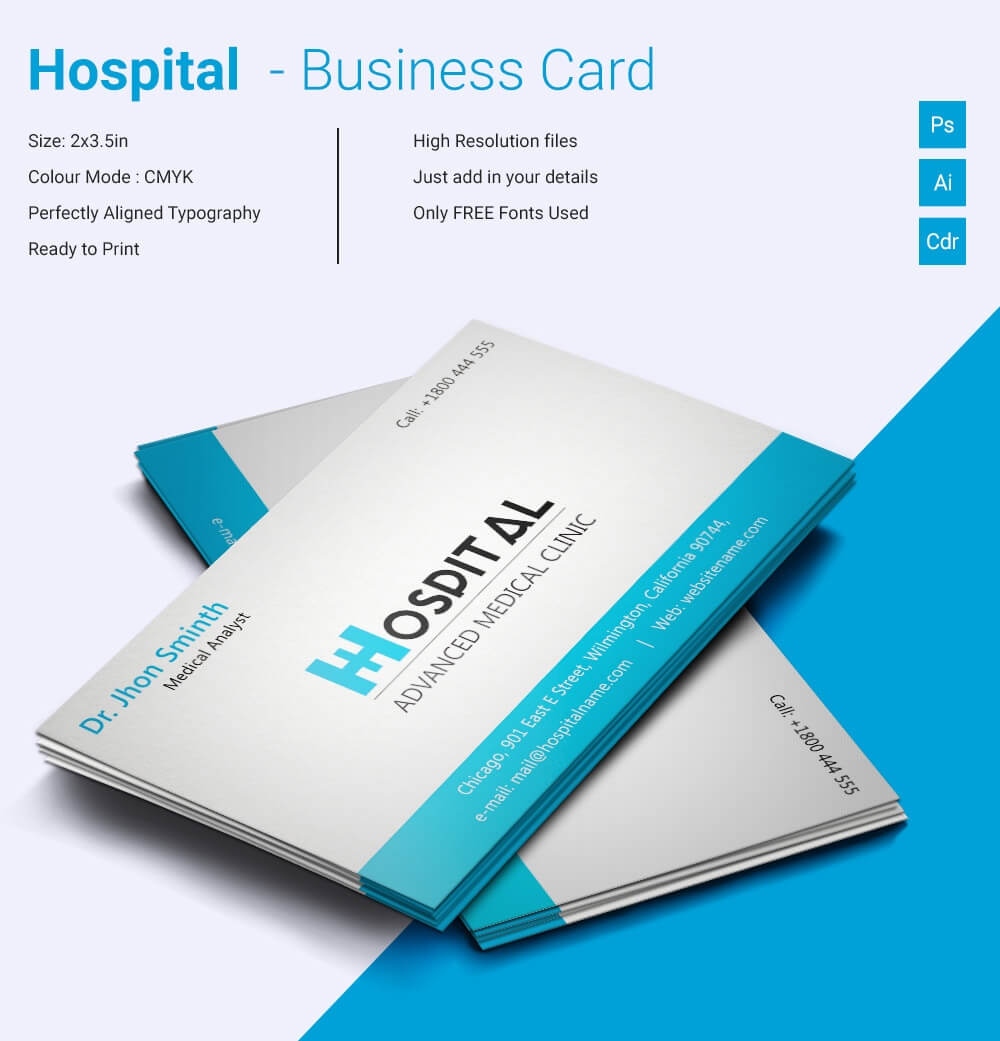 Simple Hospital Business Card Template | Free & Premium Throughout Call Card Templates
