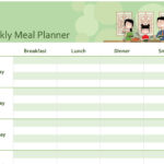 Simple Meal Planner in Menu Planning Template Word