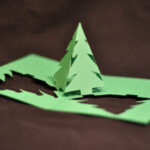 Simple Pyramid Christmas Tree Pop Up Card Template With Regard To 3D Christmas Tree Card Template