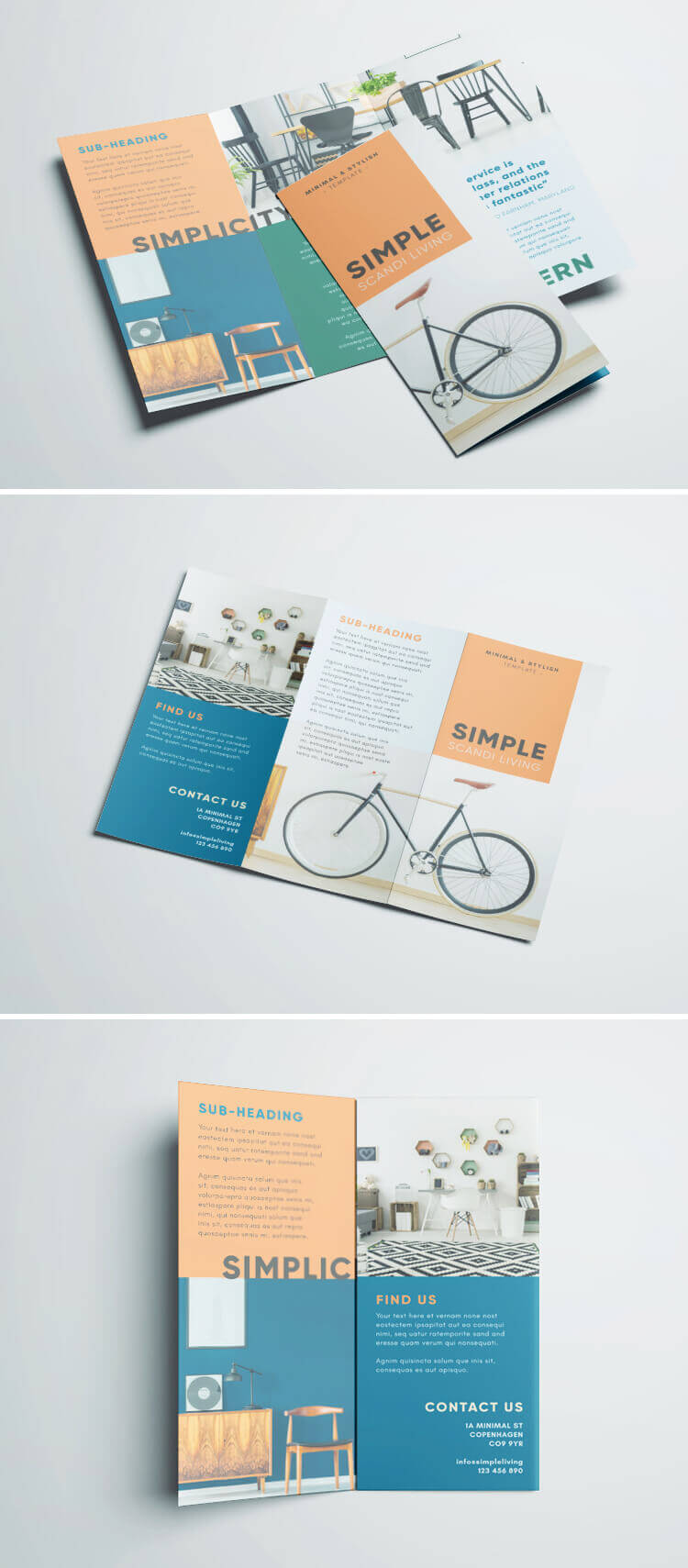 Simple Tri Fold Brochure | Free Indesign Template Within Free Brochure Template Downloads