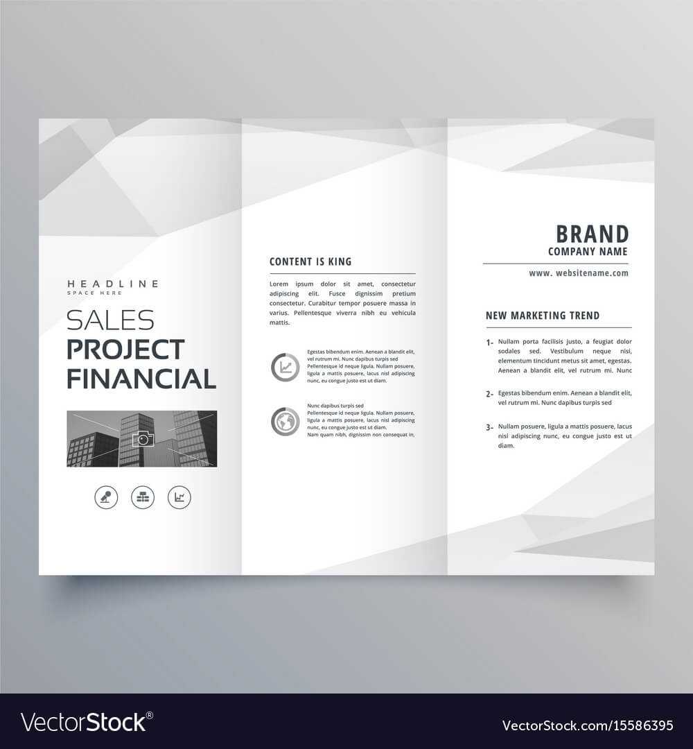 Simple Trifold Brochure Template Design With Intended For One Page Brochure Template