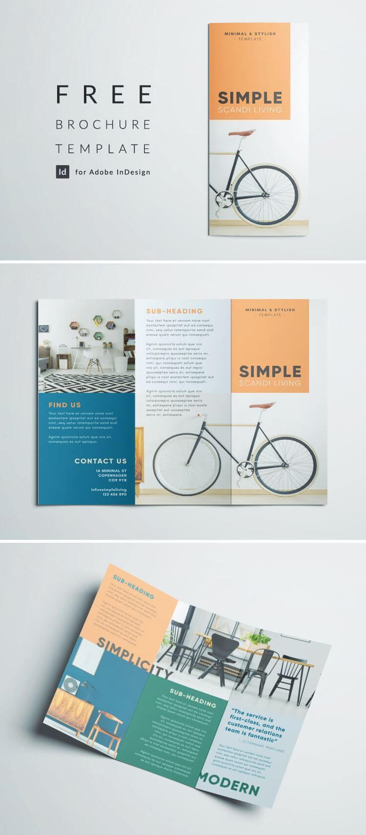 Simple Triold Brochure Template – Free Indesign Template Pertaining To Architecture Brochure Templates Free Download