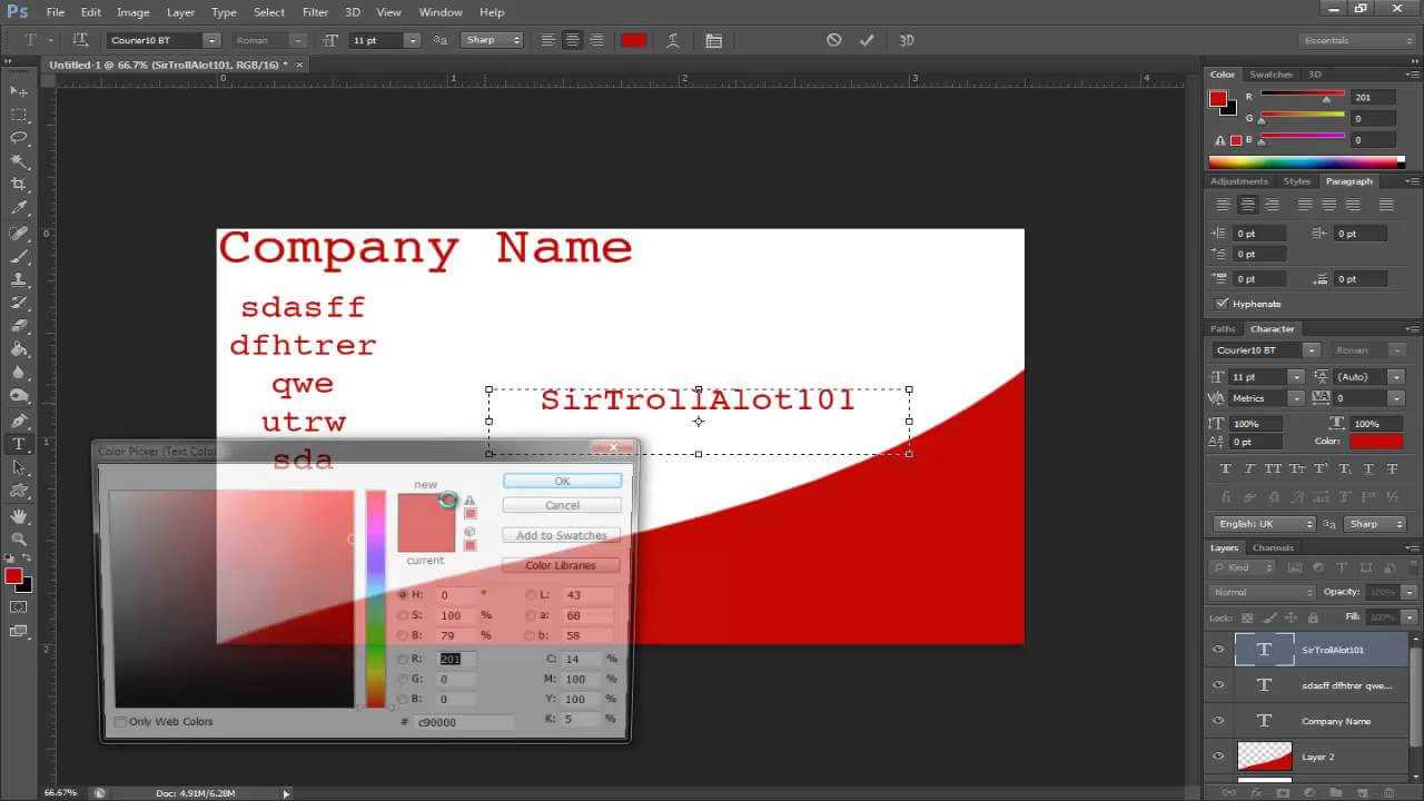 Simple Tutorials – Photoshop Cs6 – Making A Buisness Card Inside Photoshop Cs6 Business Card Template