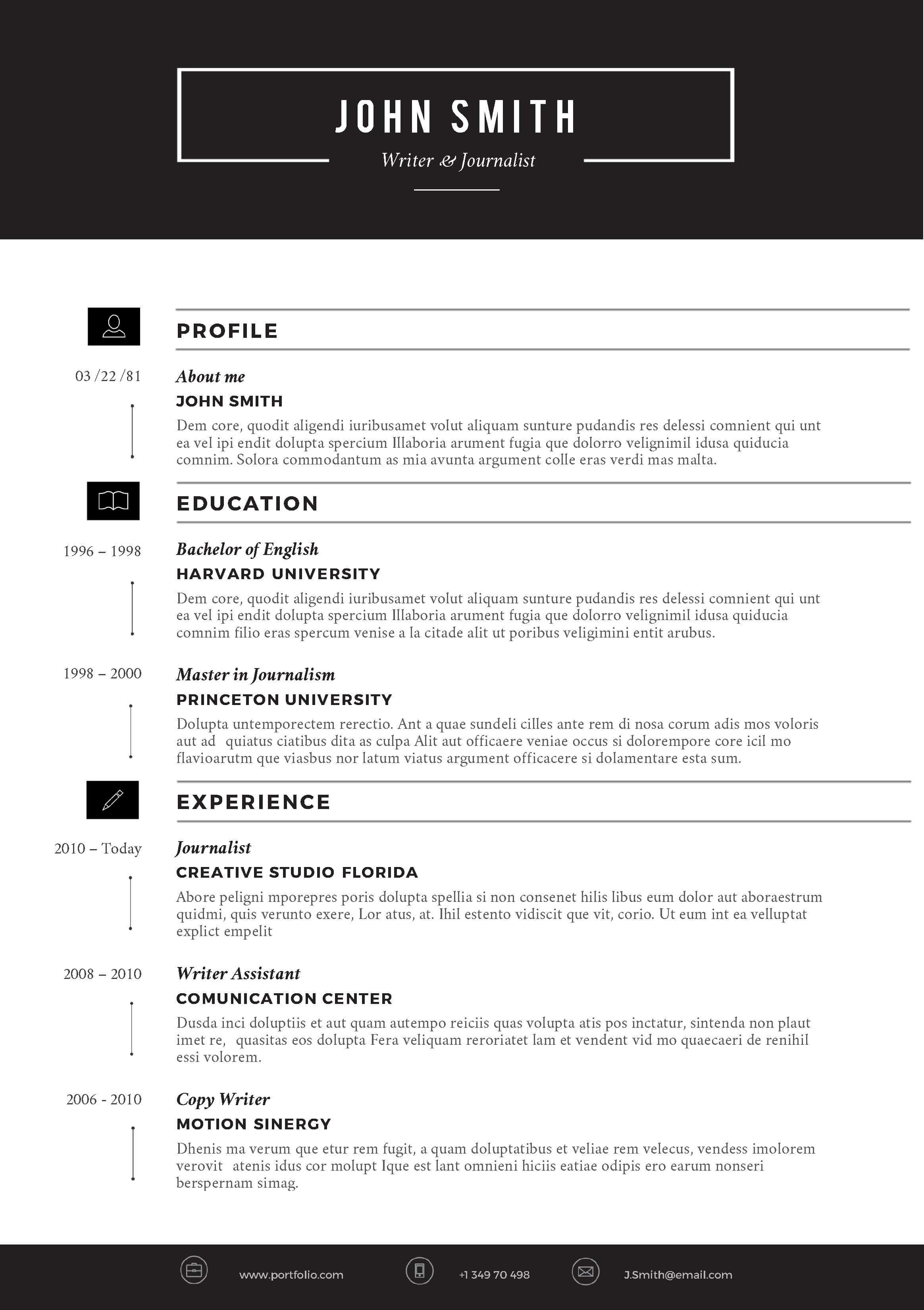 Sleek Resume Template – Trendy Resumes Intended For Microsoft Word Resume Template Free