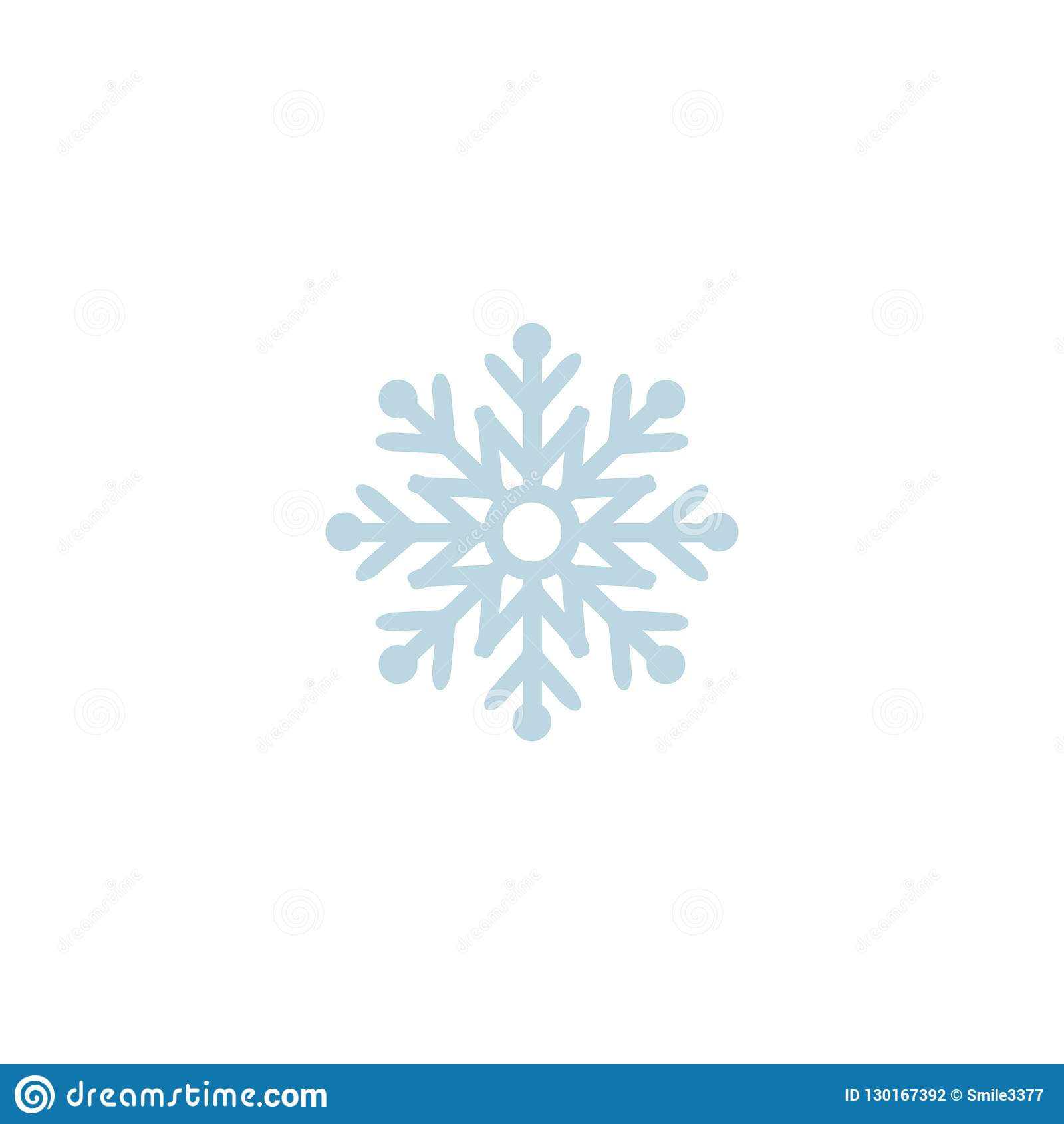 Snowflake Icon. Template Christmas Snowflake On Blank Within Blank Snowflake Template