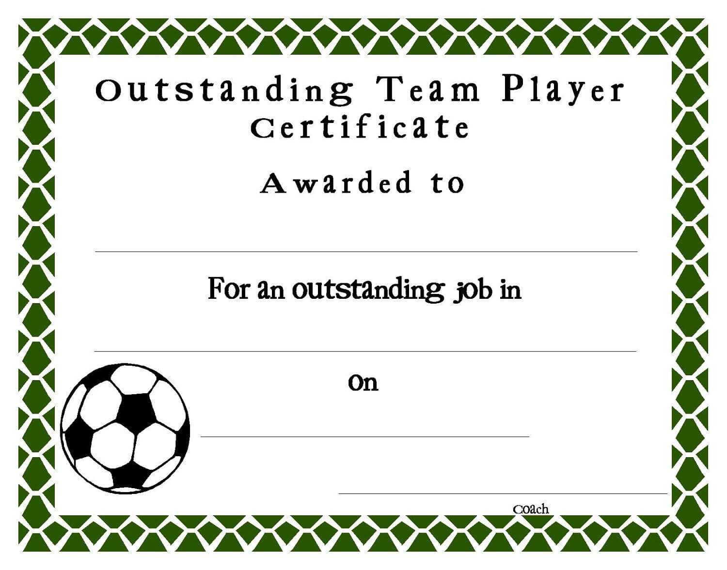 Soccer Certificate Templates Blank | K5 Worksheets | Sports In Soccer Certificate Template