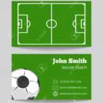 Soccer Green Field Business Card Template. Football Field On.. With Regard To Football Referee Game Card Template