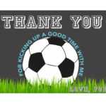 Soccer Thank You Card, Soccer Birthday, Soccer Ball Thank You, Soccer  Party, Sports Thank You, Sports Birthday, Thank You Card, Printable In Soccer Thank You Card Template