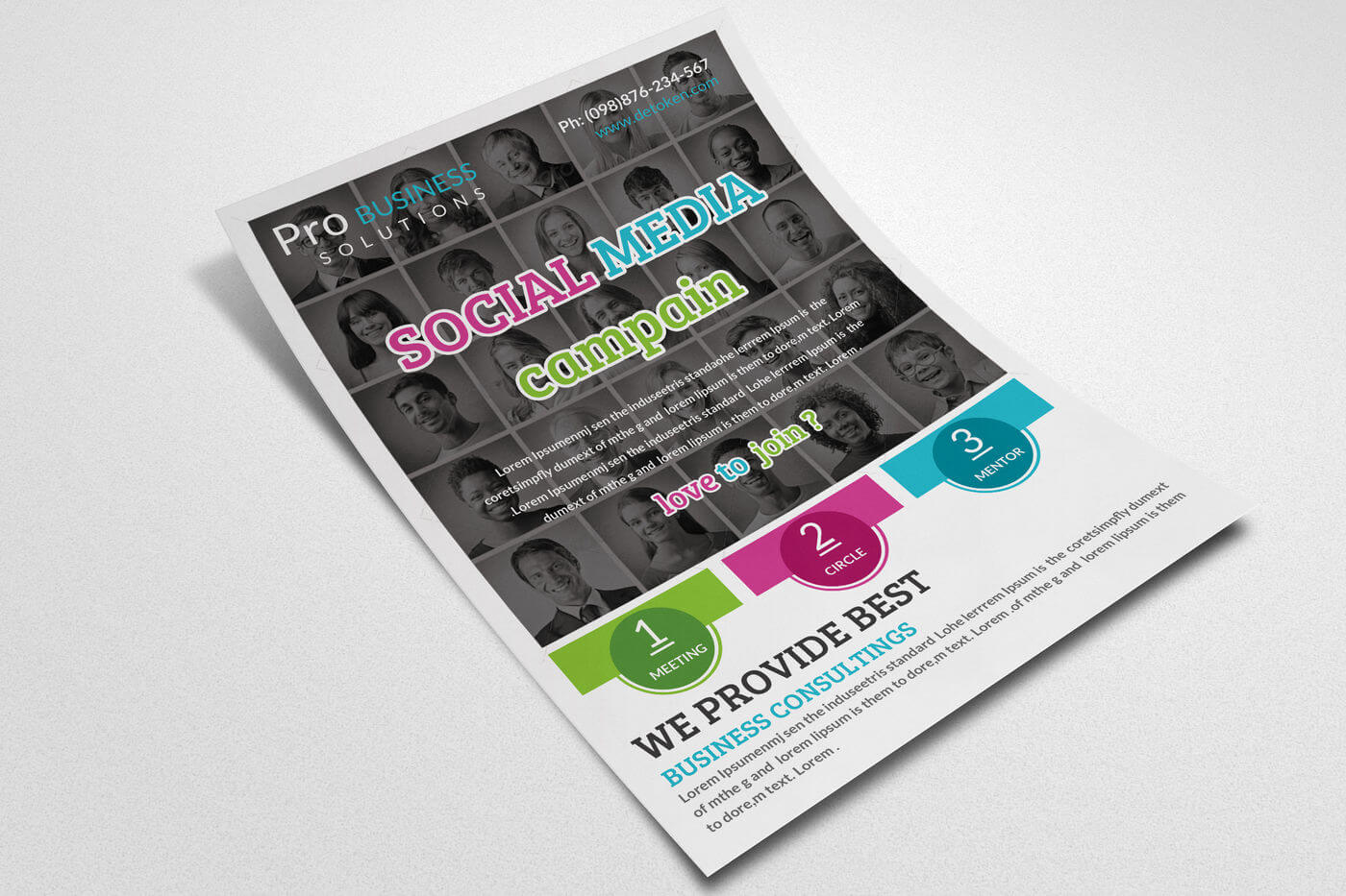 Social Media Flyer Templatedesignhub | Thehungryjpeg Inside Social Media Brochure Template
