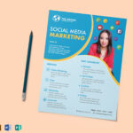 Social Media Marketing Flyer Template With Social Media Brochure Template