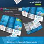 Social Media Tri Fold Brochure Template Indd | Bi Fold Intended For Social Media Brochure Template