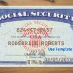 Social Security Card Template Download | Nurul Amal In Social Security Card Template Psd