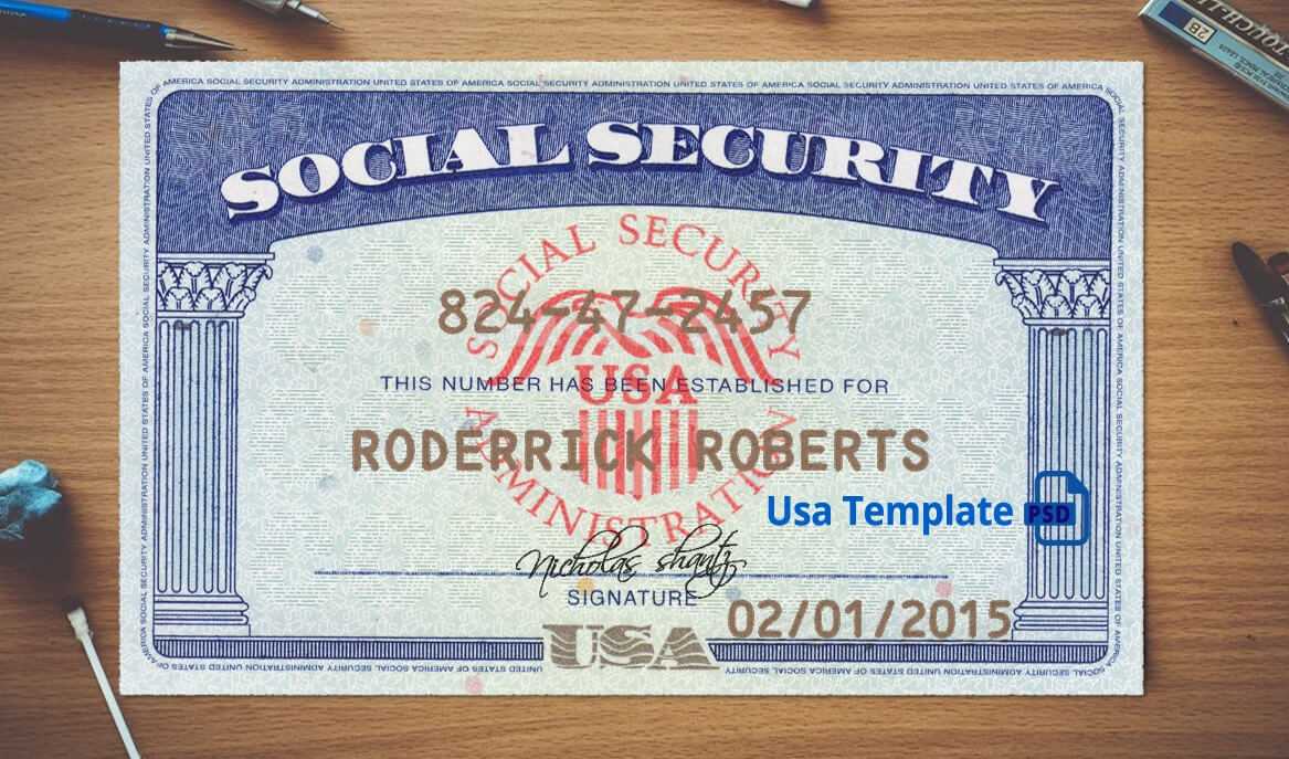 Social Security Card Template Download | Nurul Amal In Social Security Card Template Psd