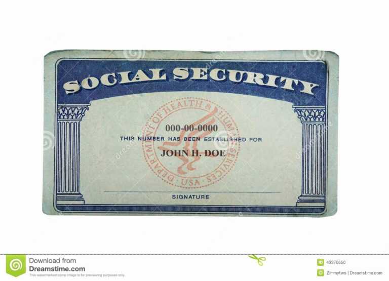 Social Security Card Template Pdf