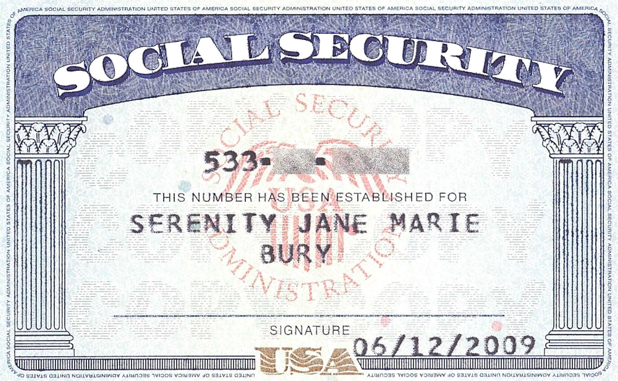 Social+Security+Card+Blank | General | Social Security Inside Ssn Card Template