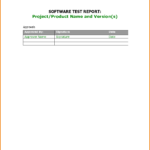 Software Testing Report Template And 8 Test Report Template Regarding Software Test Report Template Xls