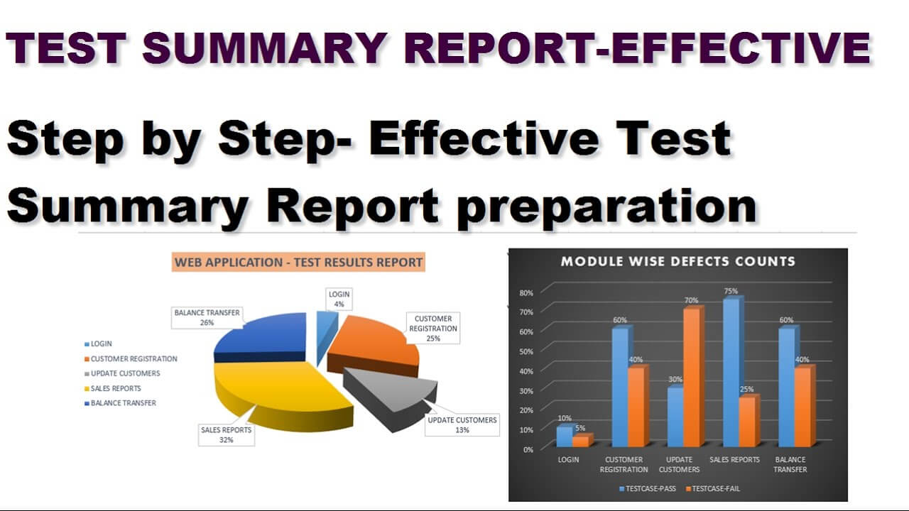 Software Testing Tutorials | How To Prepare Test Summary Report Inside Test Summary Report Excel Template