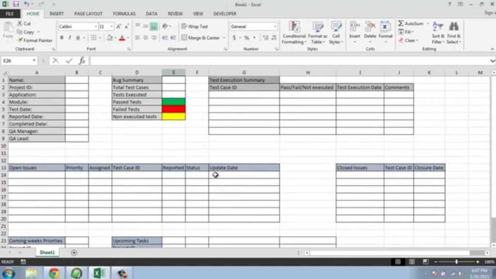 Software Testing Weekly Status Report Template within Test Case ...
