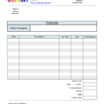 Solid Surface Firm Estimate Form – Invoice Manager For Excel Regarding Blank Estimate Form Template