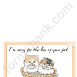 Sorry For Your Loss Sympathy Greeting Card Template Inside Sorry Card Template