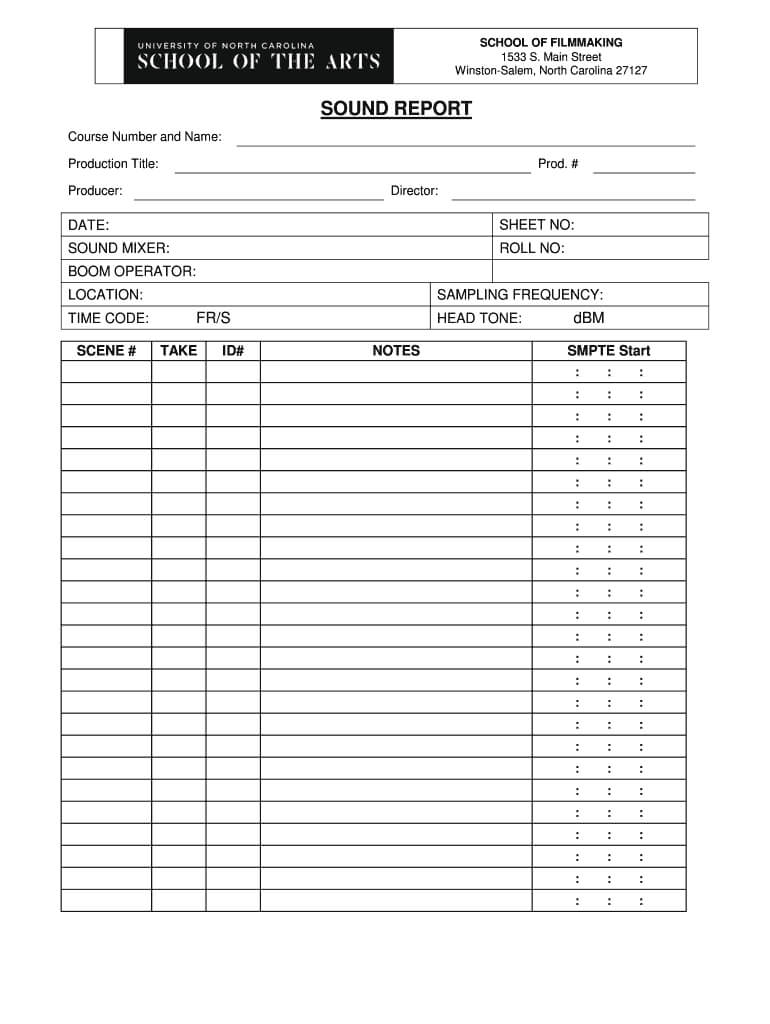 Sound Report Template – Berkshireregion With Sound Report Template